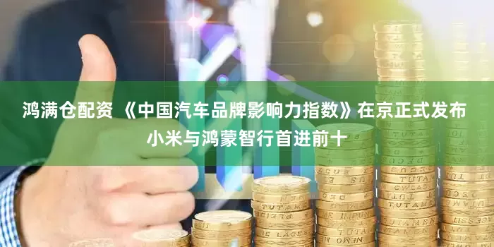 鸿满仓配资 《中国汽车品牌影响力指数》在京正式发布 小米与鸿蒙智行首进前十